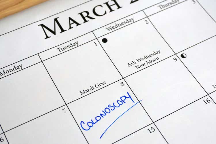 Colonoscopy Scheduled on Calendar