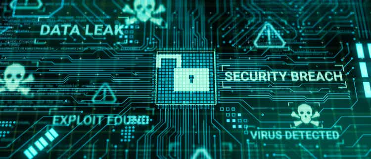 Microchip processing data through computer motherboard circuit