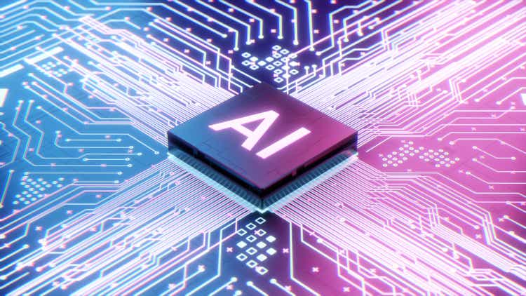 AI microprocessor on motherboard computer circuit