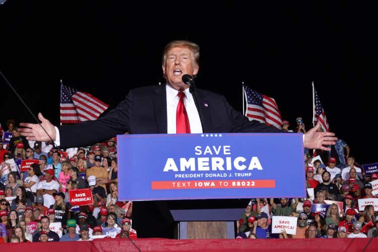 Donald Trump Holds Rally At Iowa State Fairgrounds