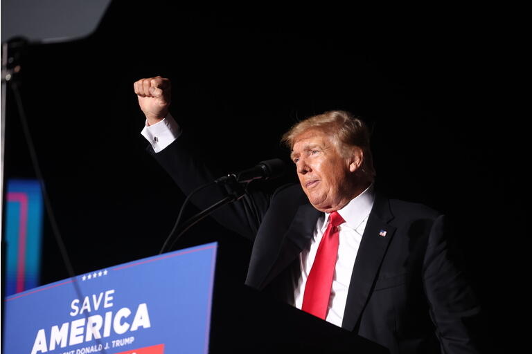 Donald Trump Holds Rally At Iowa State Fairgrounds