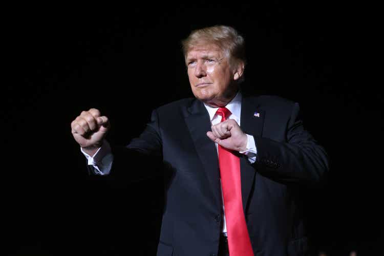 Donald Trump holds a rally at the Iowa State Fair