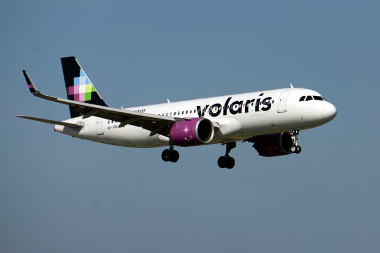 Volaris Airbus A320 Prepares for Landing at Chicago O"Hare