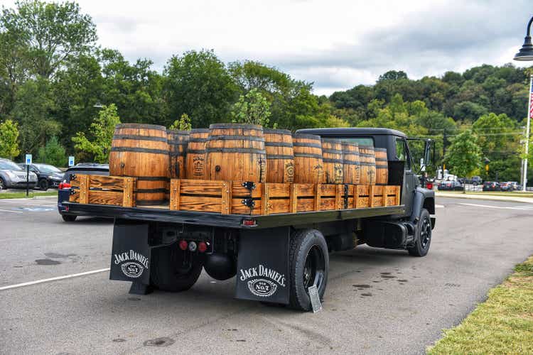 Jack Daniels truck at distillery in Lynchburg, TN, USA