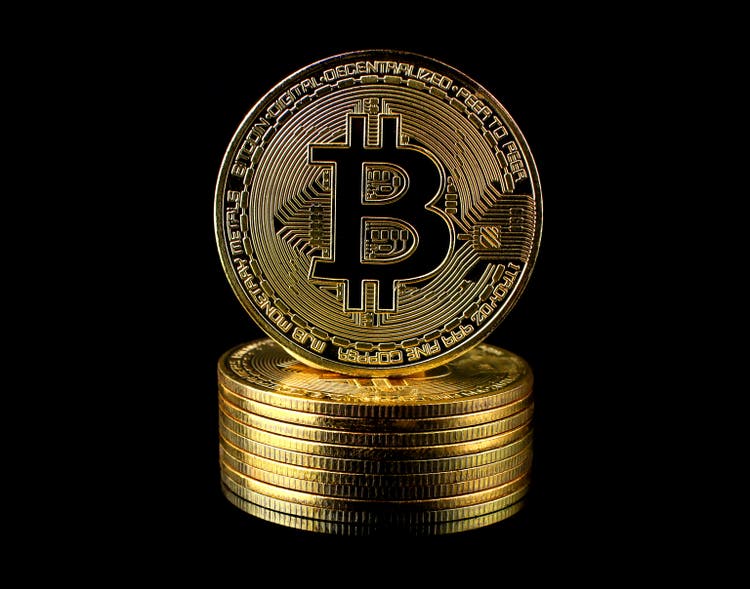 Bitcoin BTC Cryptocurrency Gold Coin