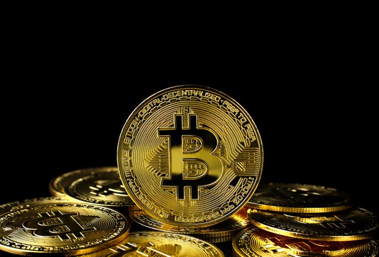 Bitcoin BTC Cryptocurrency Gold Coin