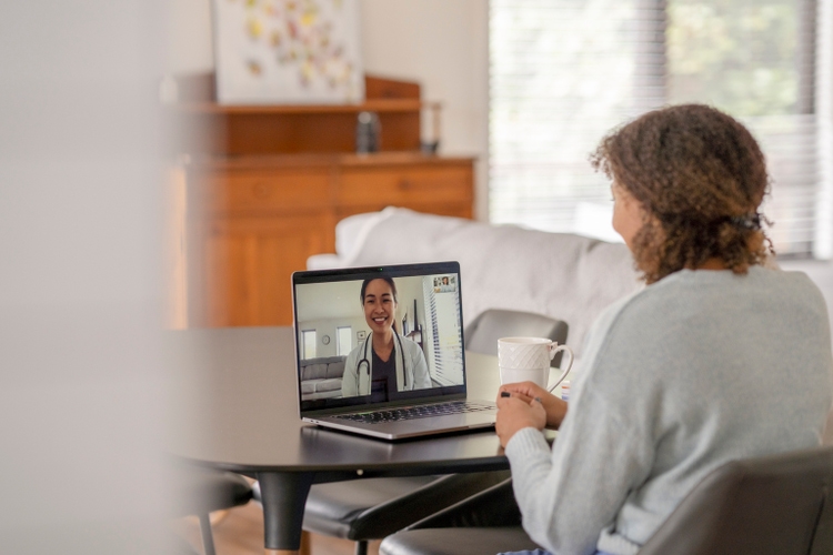 Patient Meeting Remotely with her Doctor