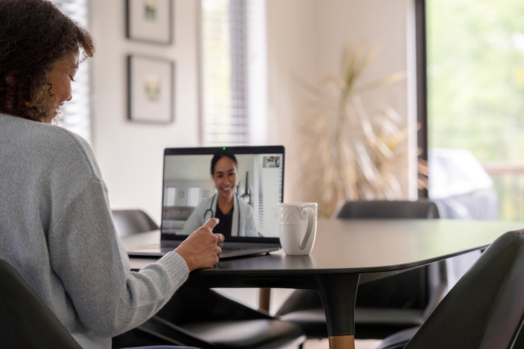 Patient Meeting Remotely with her Doctor