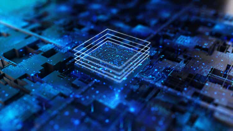 processor chip, technological environment, blockchain concept