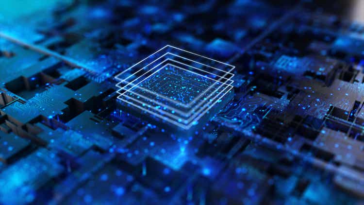 Processor chip, technological environment, blockchain concept