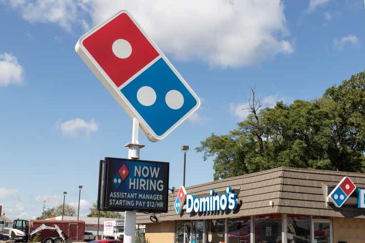 Domino"s Pizza Restaurant. Domino"s delivers more than 1 million pizzas a day.