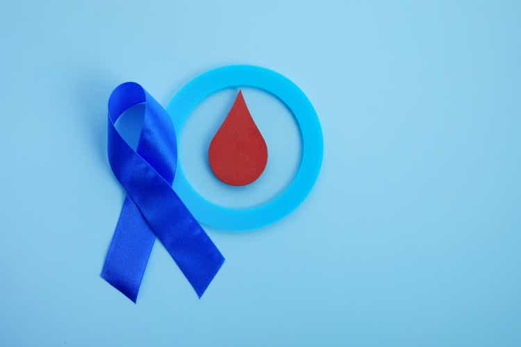 World diabetes day awareness. Blue ribbon and circle with blood drop.