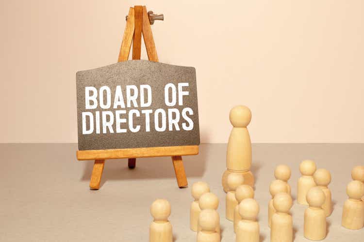Torn paper with the words BOARD OF DIRECTORS, business concept.