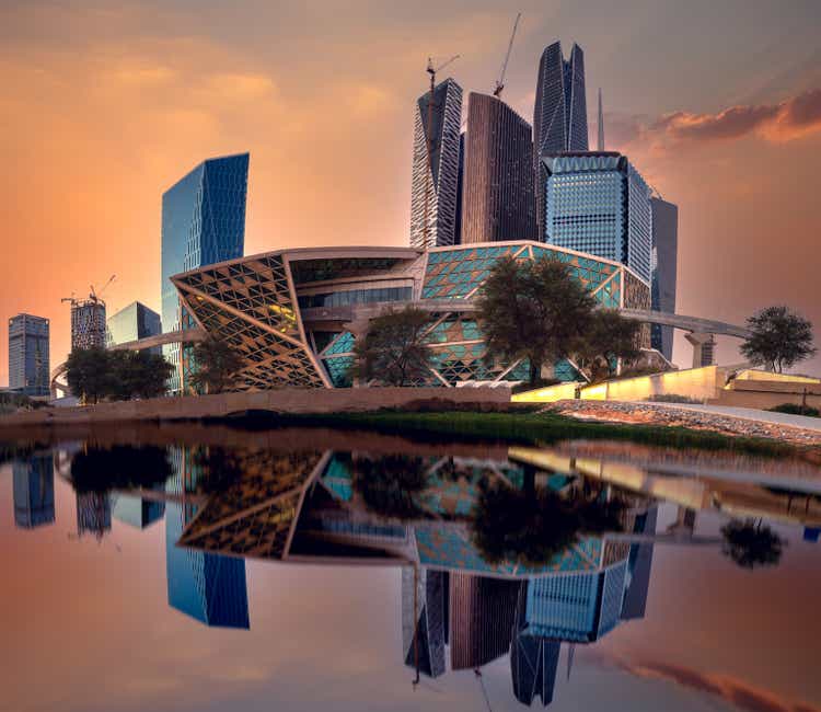 The Kingdom of Saudi Arabia, Riyadh, King Abdullah Al -Mali on January 31, 2020, the large buildings equipped with the latest technologies