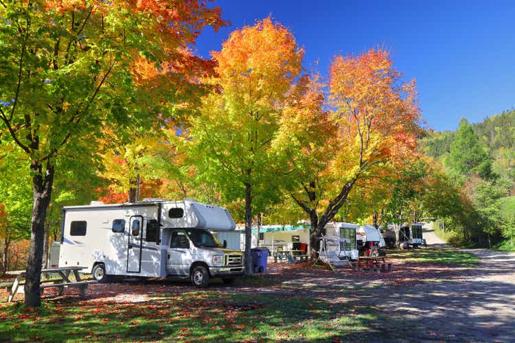 Colorful Camping Site at Fall