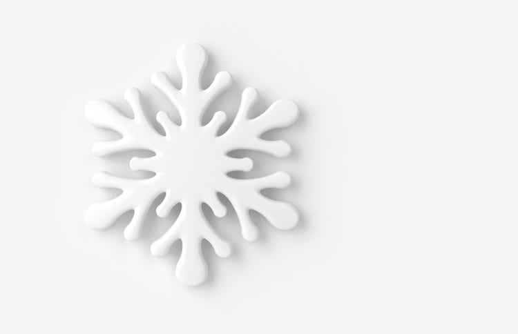 White Snowflake 3D render