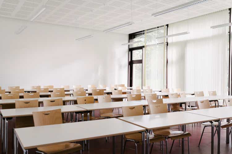 Empty High School Classroom