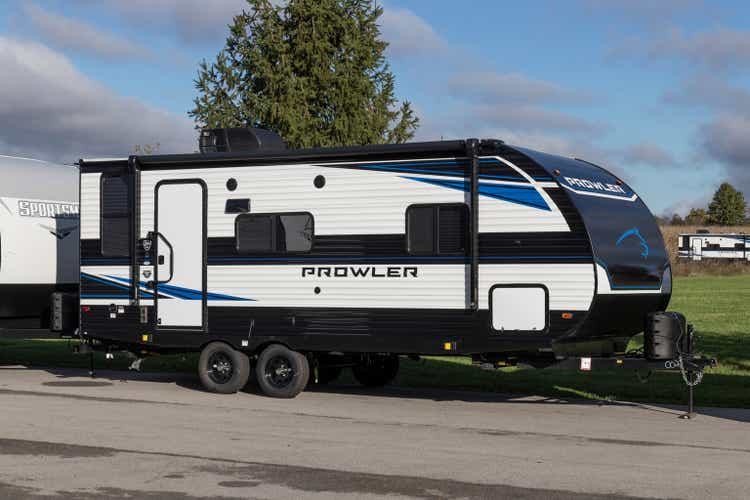 Prowler travel trailer by Heartland. Heartland is a subsidiary of Thor Industries and manufactures different lines of RV, motor homes and fifth wheels.