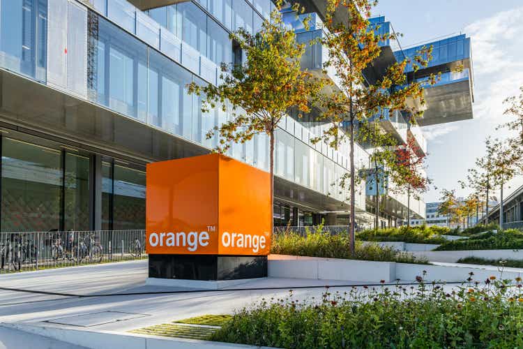 Orange S.A headquarters building entrance
