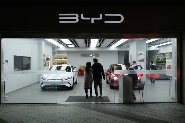 BYD electric vehicle assembly line in China