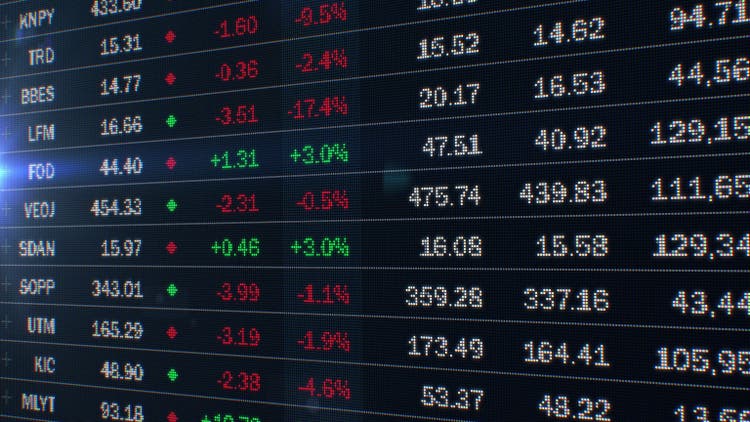 Stock market Exchanges Volume Leaders Digital Tableau interface background