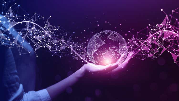 Metaverse Technology.Next generation technology.Global networking connection,science, innovation and communication technology.