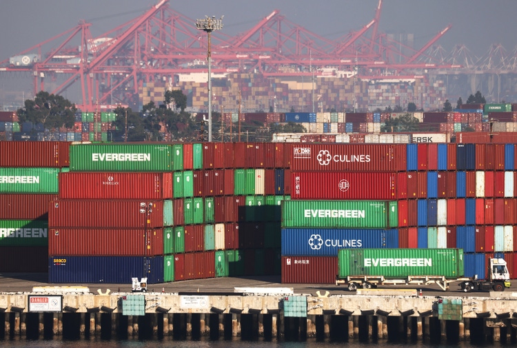 Labor Secretary Marty Walsh Tours Port Of Los Angeles