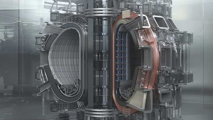 Thermonuclear reactor ITER. Tokamak. International Thermonuclear Experimental Reactor.