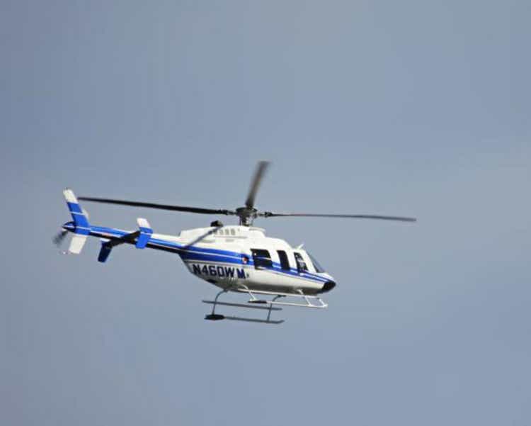 Bell 407 Helicopter in Palm Beach County, Florida. December 5, 2021