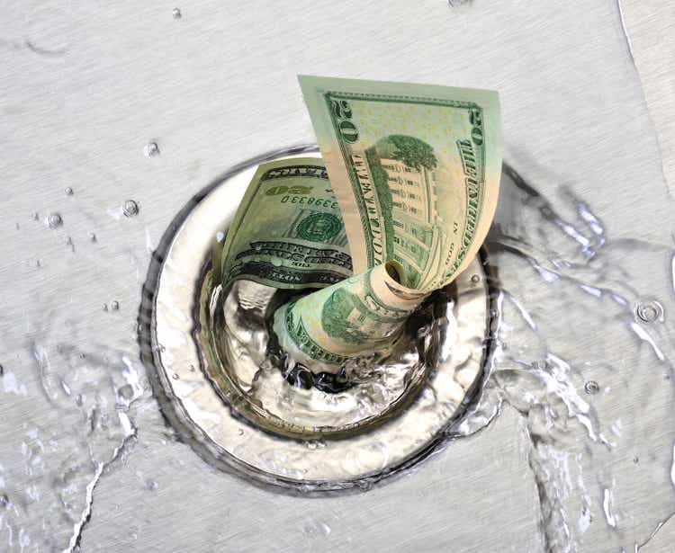Wasted money going down the sink drain