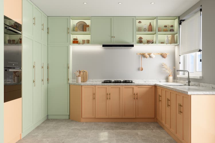 American Woodmark Stock: A Good Buy At The Current Levels (NASDAQ:AMWD) - Seeking Alpha 2 Modern Kitchen Interior With Pastel Colored Cabinets
