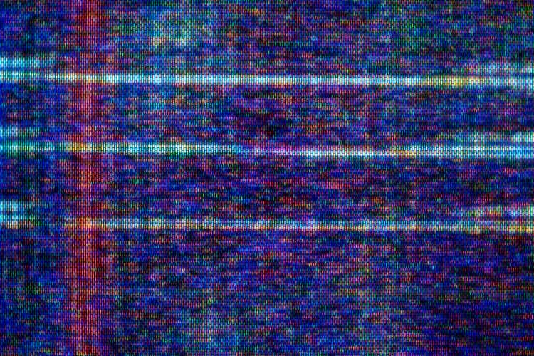 Close-up of television static