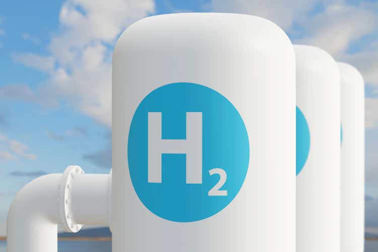 Hydrogen storage tank - 3d render