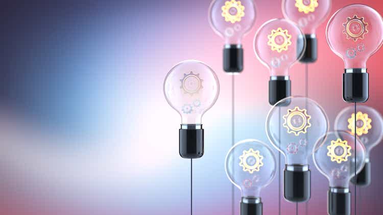 Innovation and new ideas lightbulb concept