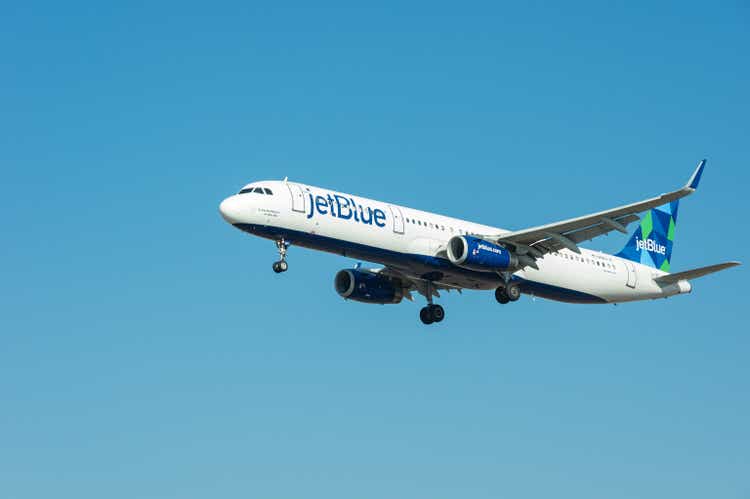 jetBlue Plane Arriving at LAX