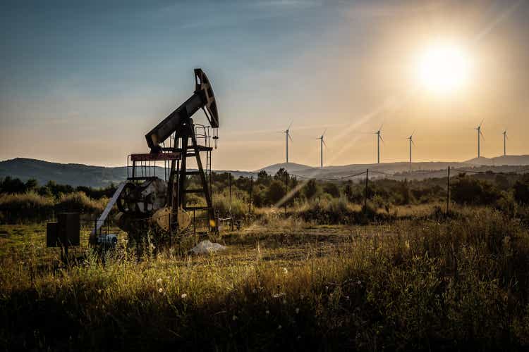 industrial oil pump and windmills