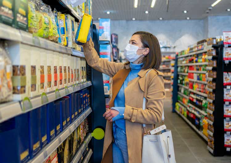 Shopping At Supermarket During Pandemic