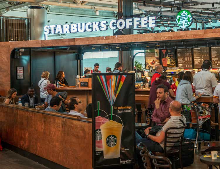 Starbucks coffee at Sabiha Gokcen Airport, Istanbul