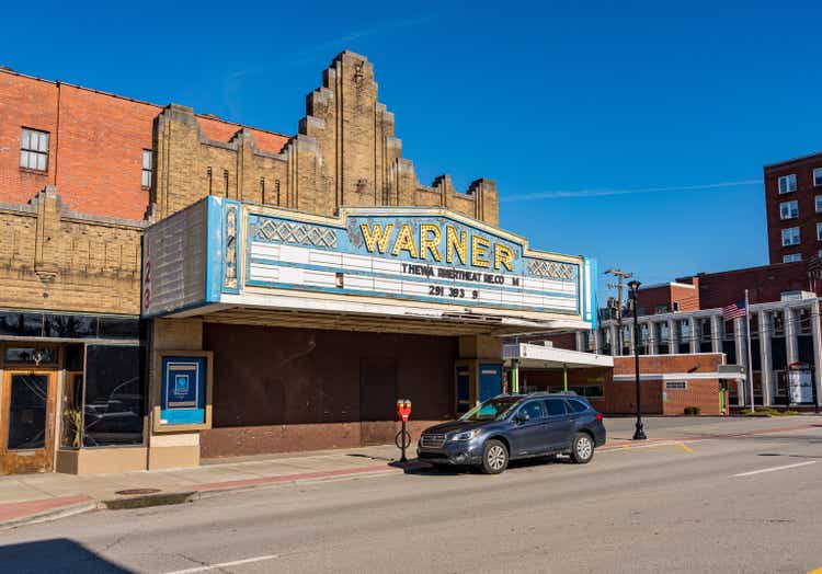 Historic Warner Theater in downtown Morgantown West Virginia
