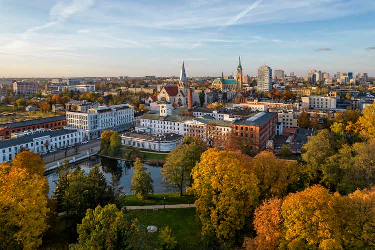 City of Lodz, Poland. View of the White Factory.