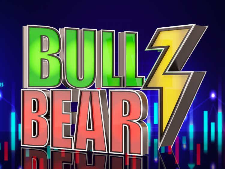 Bull and Bear Stock Market Prices Concept