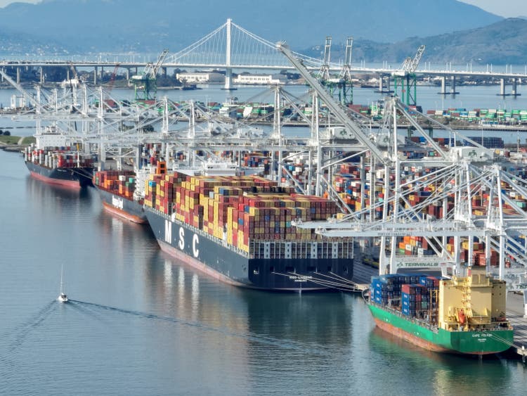 Aerial View of Port of Oakland