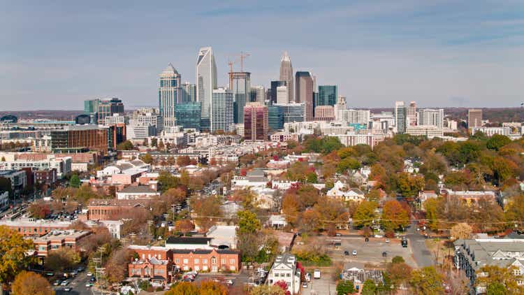 South End and Uptown Charlotte - Aerial