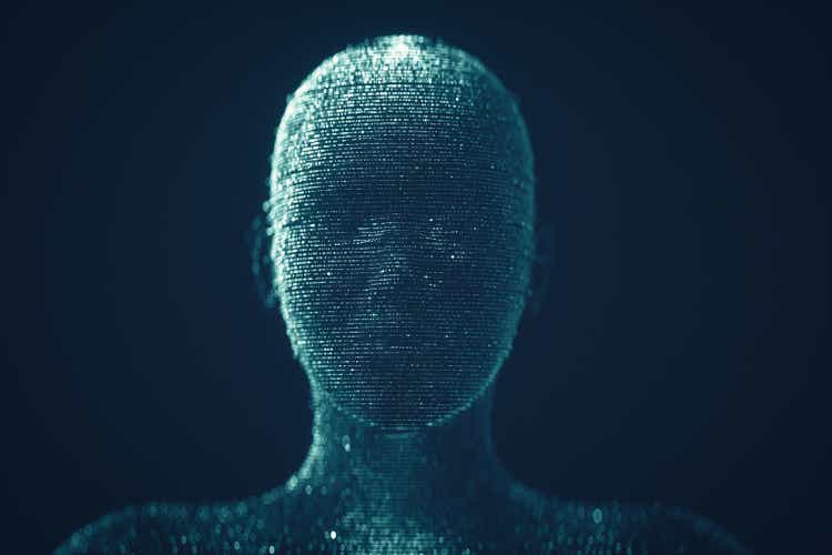 Hologram Human Head - Deep Learning And Artificial Intelligence Abstract Background