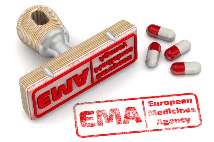 The European Medicines Agency (<a href='https://seekingalpha.com/symbol/EMA' title='eMagin Corp'>EMA</a>). The stamp and an imprint