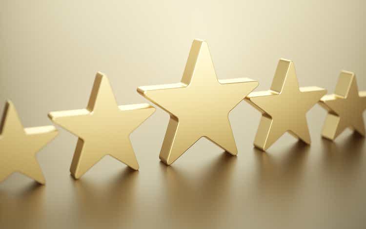Five golden stars
