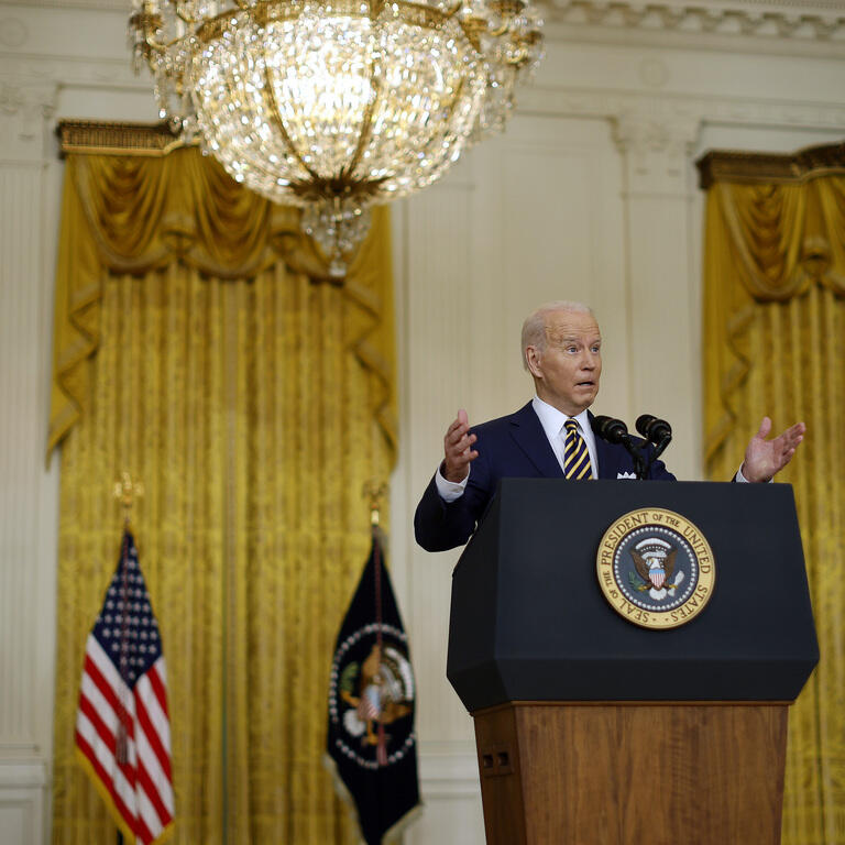 President Biden Holds A Press Conference At The White House