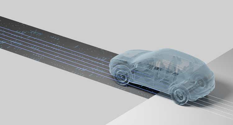 Lidar Autonomous Self Driving Driverless Vehicle Finding Parking On Road