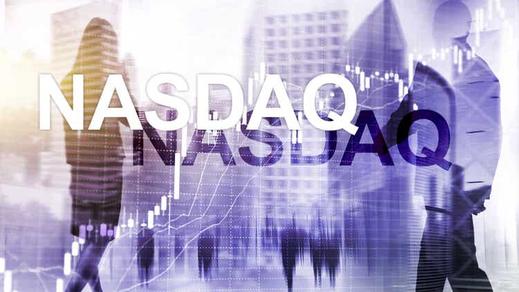 Nasdaq Stock Market Finance Concept. Market crisis
