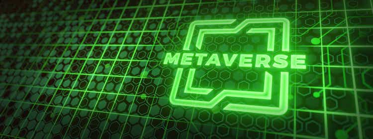 Metaverse digital world smart futuristic interface technology background